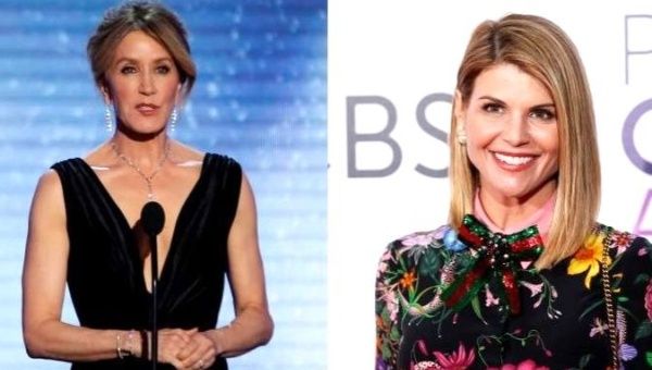 Actresses Felicity Huffman (L) and Lori Loughlin among those charged in the college scheme.