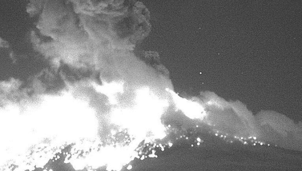  Popocatepetl's March 18 explosion. March 18 2019