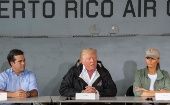 Puerto Rico Governor Ricardo Rosselló with President Donald Trump and First Lady Melania Trump following Hurricane Maria in 2017.