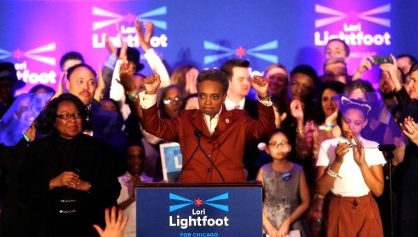 Lightfoot initially emerged as the leader, from a group of 14 candidates, in the first round of voting in February.