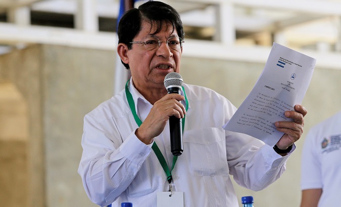 Denis Moncada during a news conference in Managua, Nicaragua, March 11, 2019.