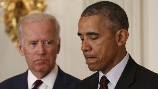 Joe Biden (L) was discouraged to run for the position of the President of the U.S. by his friend and former President Barack Obama. 