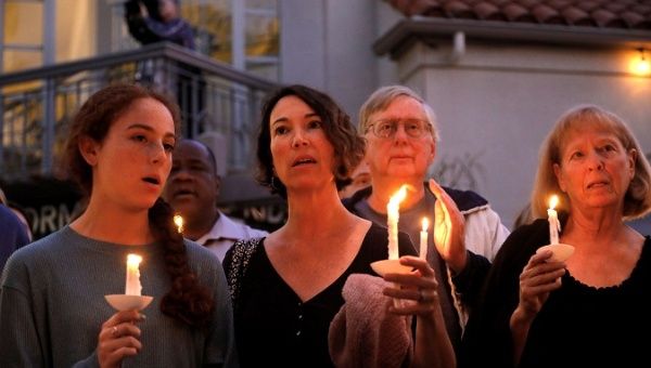 A candlelight vigil is held at Rancho Bernardo Community Presbyterian Church for victims of a shooting incident at the Congregation Chabad synagogue in Poway, north of San Diego, California, U.S. April 27, 2019.