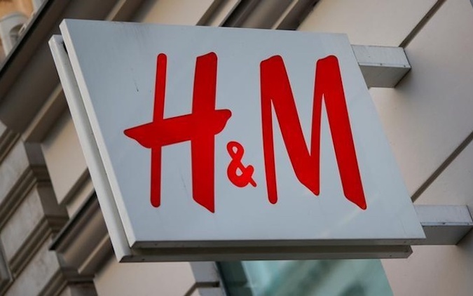 The logo of Swedish fashion lebel H&M is seen outside a store in Vienna, Austria, October 1, 2016.