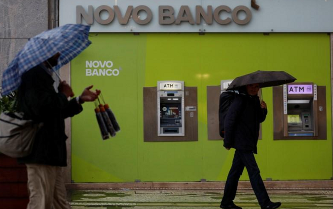 Novo Banco branch in downtown Lisbon, Portugal April 10, 2018.