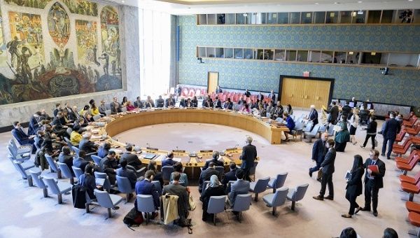 UN Security Council at a regular meeting in New York, US, May 15, 2019.