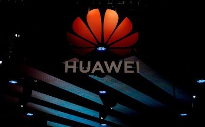 A Huawei logo is pictured during the media day for the Shanghai auto show in Shanghai, China April 16, 2019.