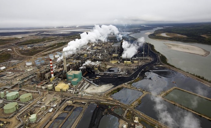 He reported high levels of mercury contamination in water and soil resources dangerously close to Indigenous communities, like this tar sands plant near the Athabasca River.