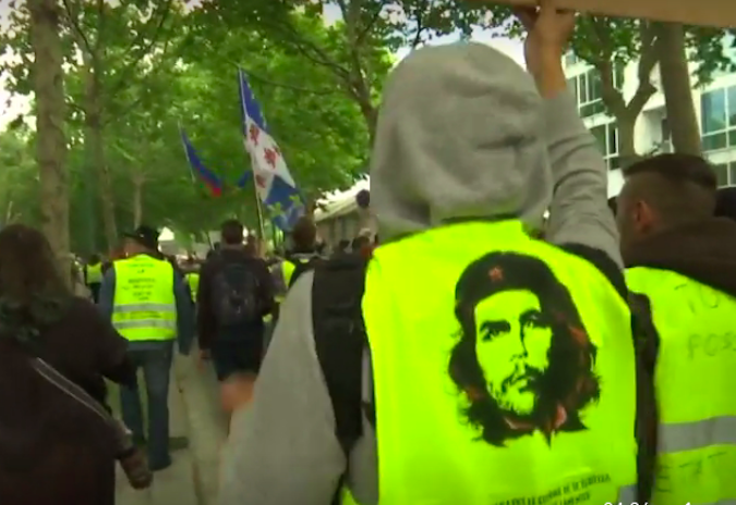 Yellow Vests protesters marching in the Parisian suburb of Seine-Saint-Denis, June 8, 2019.
