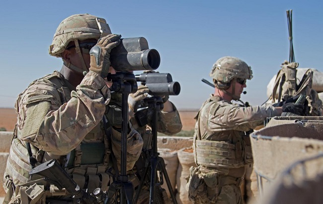 US military joint patrol in Manbij, Syria, November 1, 2018.