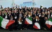 El presidente del COI, Thomas Bach, felicitó a la delegación italiana por obtener la celebración del evento en 2026.