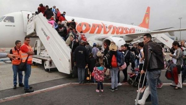 Almost 13,000 Venezuelans have been repatriated from Brazil, Peru and Ecuador, so far in the Plan Vuelta a la Patria (Return to the Homeland)