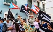 Demonstrators calling for the resignation of Governor Ricardo Rossello in San Juan, Puerto Rico July 16, 2019.