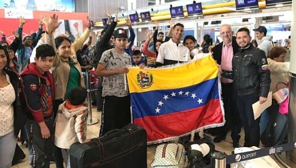 About 3,200 Venezuelans have returned to their country from Ecuador since the program started. 
