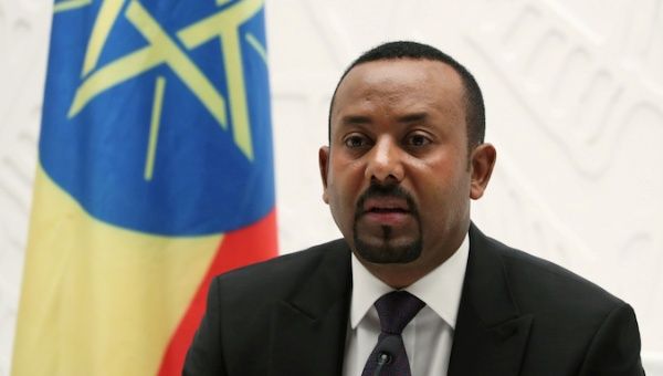 Ethiopia's Prime Minister Abiy Ahmed speaks at a news conference at his office in Addis Ababa, Ethiopia August 1, 2019. 
