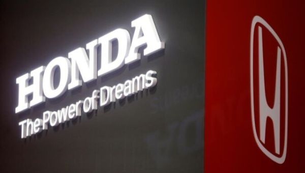 The Honda logo is displayed at the 89th Geneva International Motor Show in Geneva, Switzerland March 5, 2019. 