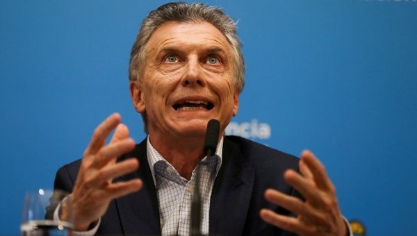 President Mauricio Macri at a news conference after the presidential primaries in Buenos Aires, Argentina August 12, 2019.