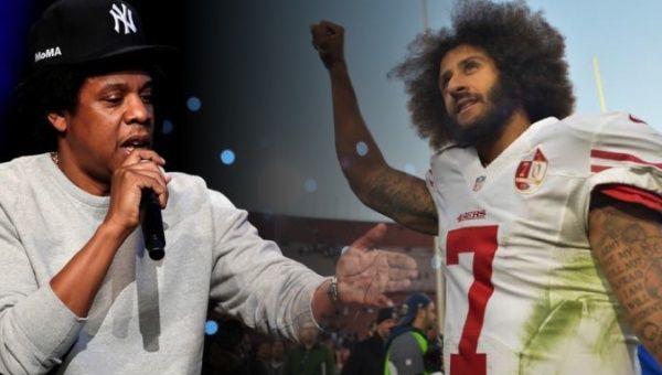 Jay-Z is accused of burying Colin Kaepernick's football career by signing deal with NFL. 