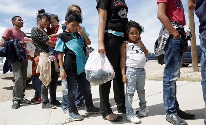 Central American children at a temporary shelter in Deming, New Mexico, U.S., May 16, 2019.