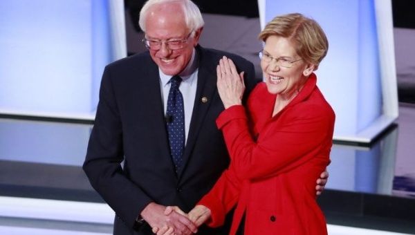 Vermont Sen. Bernie Sanders and Massachusetts Sen. Elizabeth Warren are establishment-backed Joe Biden's main opponents for the 2020 Democratic presidential primary.