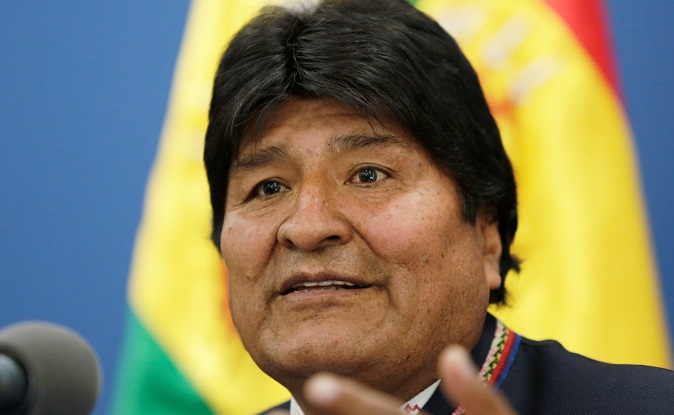 Bolivia's President Evo Morales speaks during a news conference in La Paz, Bolivia August 13, 2019