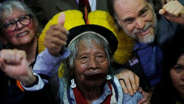 Brazil's indigenous chief Raoni Metuktire at the National Congress in Brasilia, Brazil September 25, 2019.