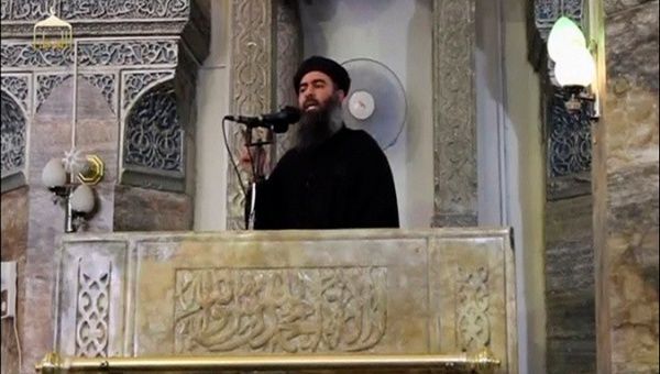 A man purported to be the reclusive leader of the militant Islamic State Abu Bakr al-Baghdadi.