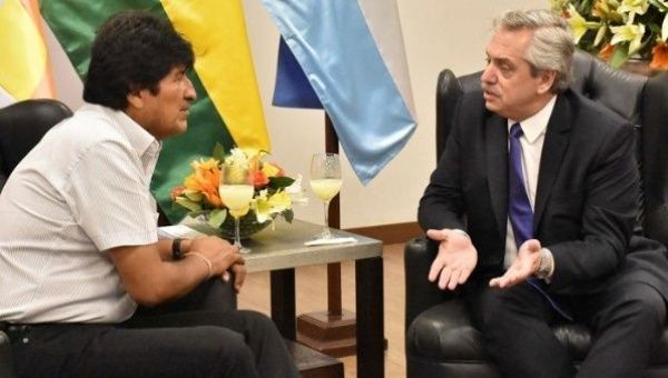 Alberto Fernandez expressed his enormous respect for Evo Morales and for his management.