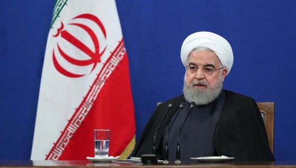 Iranian President Hassan Rouhani speaks during press conference in Tehran, Iran, October 14, 2019. 