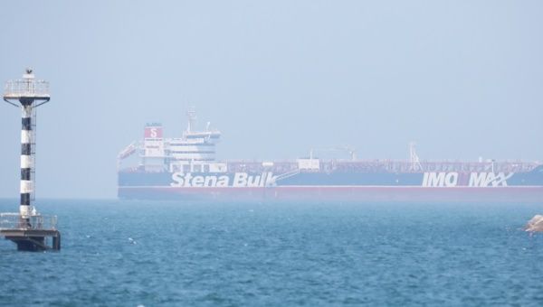 Stena Impero, a British-flagged vessel owned by Stena Bulk, which was seized by Iran's Revolutionary Guard, arrives at Port Rashid in Dubai, United Arab Emirates Sept. 28, 2019. 