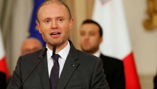 Maltese Prime Minister Joseph Muscat addresses a press conference after an urgent Cabinet meeting at the Auberge de Castille in Valletta, Malta November 29, 2019.