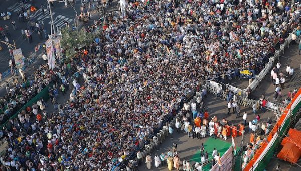 Supporters of Mamata Banerjee, the Chief Minister of West Bengal, attend a protest march against the National Register of Citizens (NRC) and a new citizenship law, in Kolkata, India, December 18, 2019.