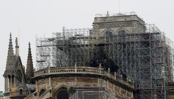 During a restoration campaign in 2019, a fire broke out in the cathedral’s attic, and the massive blaze destroyed most of the roof, 19th-century spire, and some of the rib vaulting.
