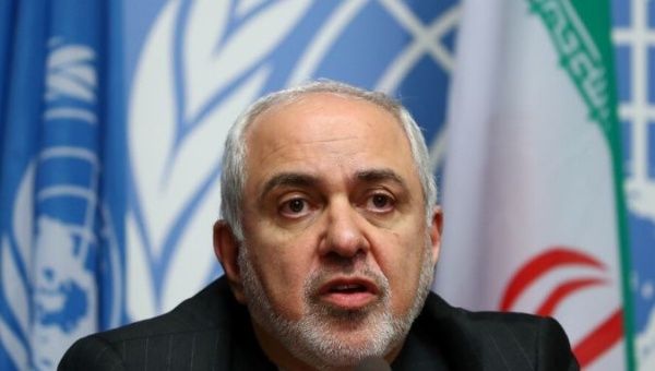 FILE PHOTO: Iran's Foreign Minister Mohammad Javad Zarif attends a news conference, a day ahead of the first meeting of the new Syrian Constitutional Committee at the Untied Nations in Geneva, Switzerland, October 29, 2019.