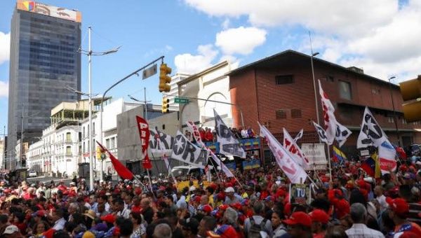 Supporters of Venezuela's President Nicolas Maduro take part in a rally, in Caracas, Venezuela January 14, 2020