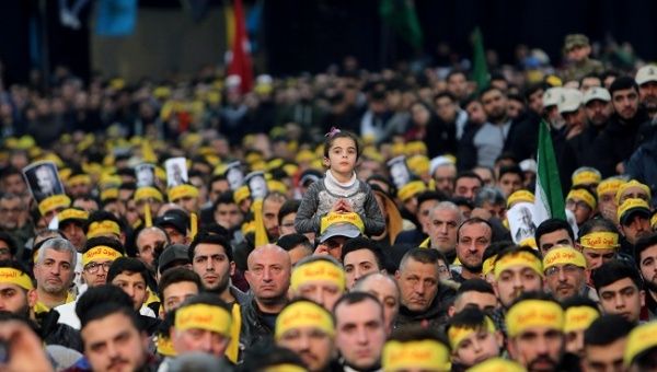 Lebanon's Hezbollah supporters attend a funeral ceremony rally to mourn Qassem Soleimani, head of the elite Quds Force, who was killed in an air strike at Baghdad airport, in Beirut's suburbs, Lebanon, January 5, 2020. 