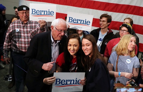 Democratic 2020 U.S. presidential candidate Sanders conducts campaign rally in Sioux City.