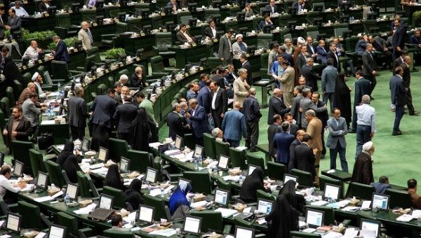 Iranian lawmakers attend a session of parliament in Tehran, Iran July 16, 2019. 