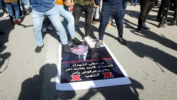 Iraqi demonstrators have accused Allawi of being part of the same political elite they are against