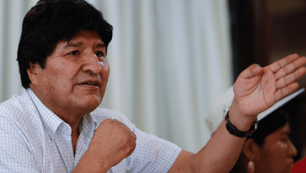 The former president of Bolivia Evo Morales heads a meeting that seeks to define the candidates for president and vice president of the Movement Toward Socialism (MAS) party  on Jan.19 in Buenos Aires, Argentina.