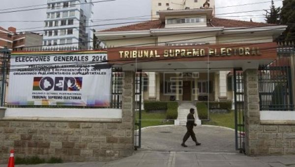 Bolivia's Supreme Electoral Tribunal.
