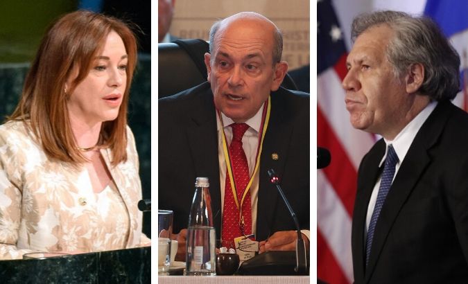 Luis Almagro, Hugo De Zela and María Fernanda Espinosa presented their proposals to the OAS ahead of the March 20 elections.