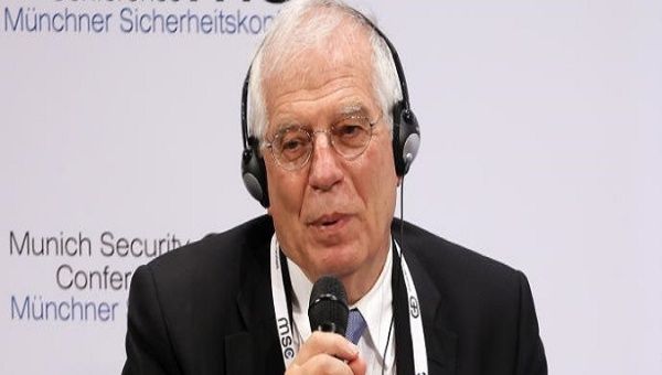 the European Union's High Representative for Foreign Policy, Josep Borrell, during his presentation on the Munich Security Conference, February 2020.