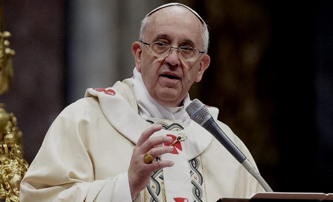 Pope Francis, head of the Catholic Church and sovereign of the Vatican City State.