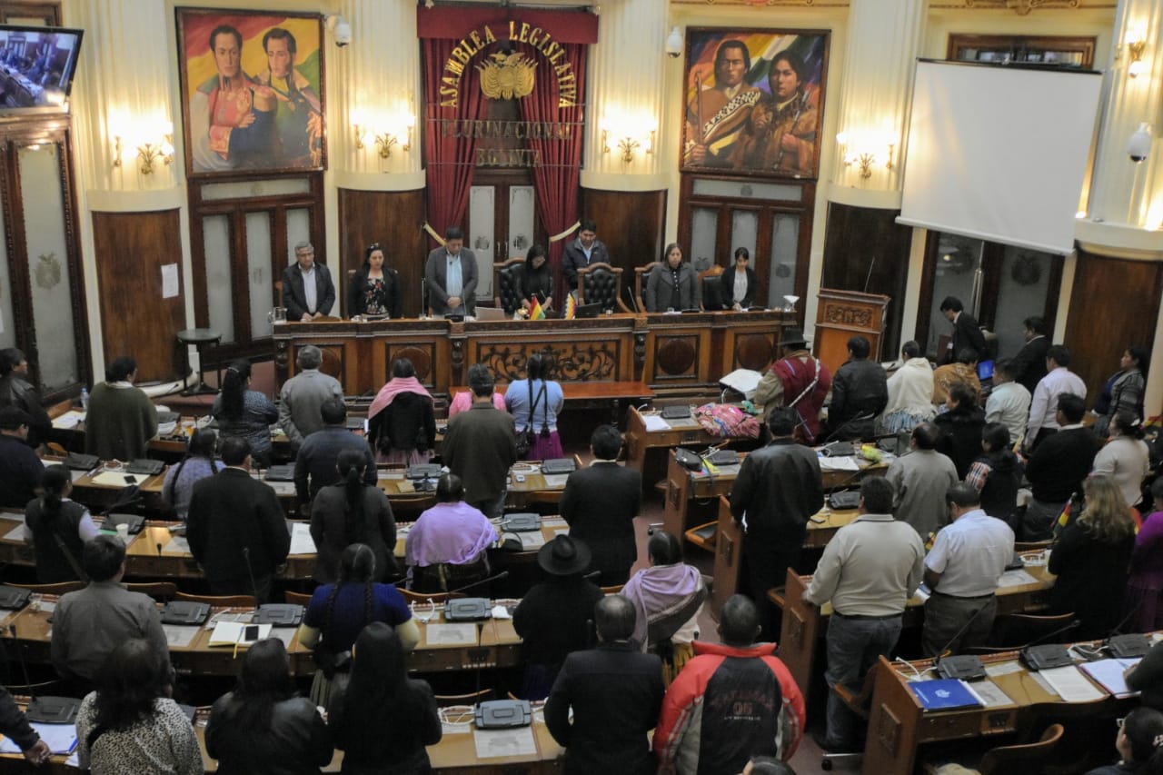 The Plurinational Legislative Assembly of Bolivia in its 19th working session