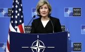 US Ambassador to NATO Kay Bailey Hutchison in Brussels, Belgium, February 11, 2020.