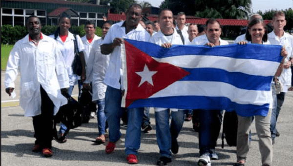 Cuban doctors in the Lombardy region, Italy, March 2020.