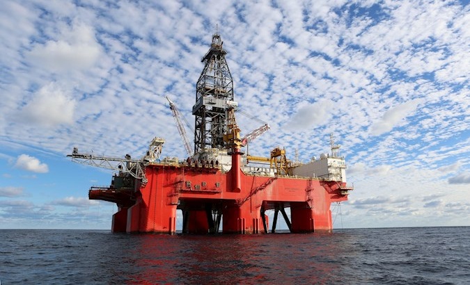 West Pegasus deepwater platform in the Gulf of Mexico, April 2020.
