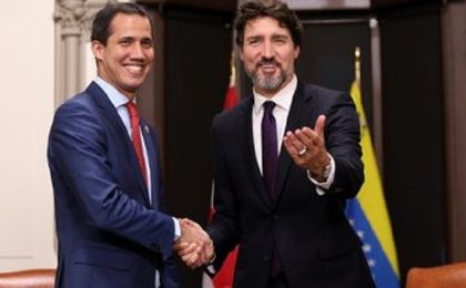 Juan Guaido meeting with Prime Minister Justin Trudeau, Ottawa, Canada, Jan. 27, 2020.