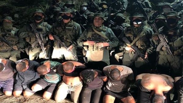 The largest group of mercenaries was captured in the mountainous area of Petaquirito, about 50 kilometers from Caracas. 